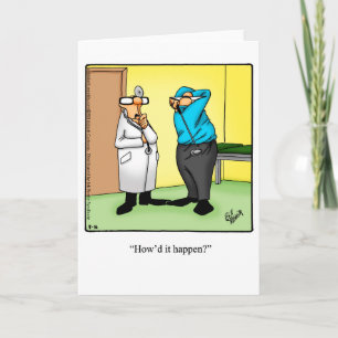 Funny Golf Humour Carte de voeux vierge