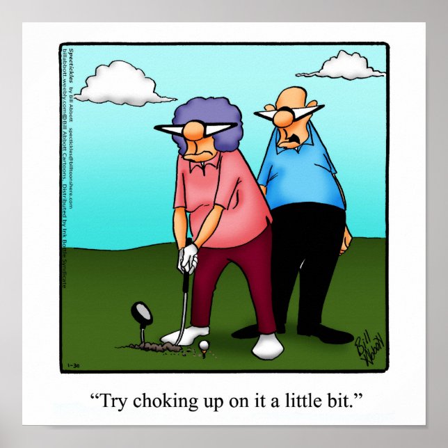 Funny Golf Humour Poster Cadeau (Devant)