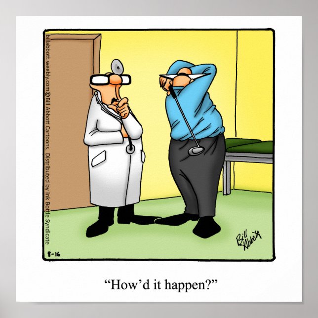 Funny Golf Humour Poster Cadeau (Devant)