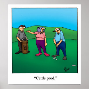 Funny Golf Humour Poster Cadeau