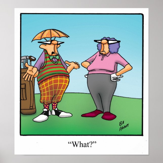 Funny Golf Humour Poster Cadeau (Devant)