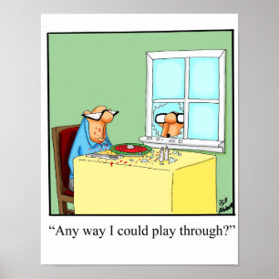 Funny Golf Humour Poster Cadeau
