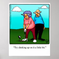 Funny Golf Humour Poster Cadeau