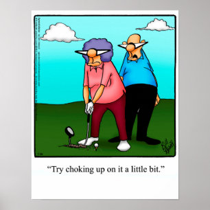 Funny Golf Humour Poster Cadeau