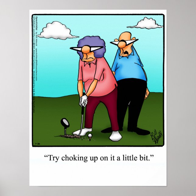 Funny Golf Humour Poster Cadeau (Devant)