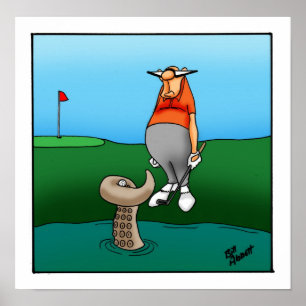 Funny Golf Humour Poster Cadeau