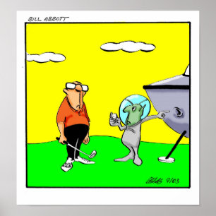 Funny Golf Humour Poster Cadeau