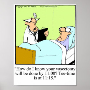 Funny Golf Humour Poster Cadeau