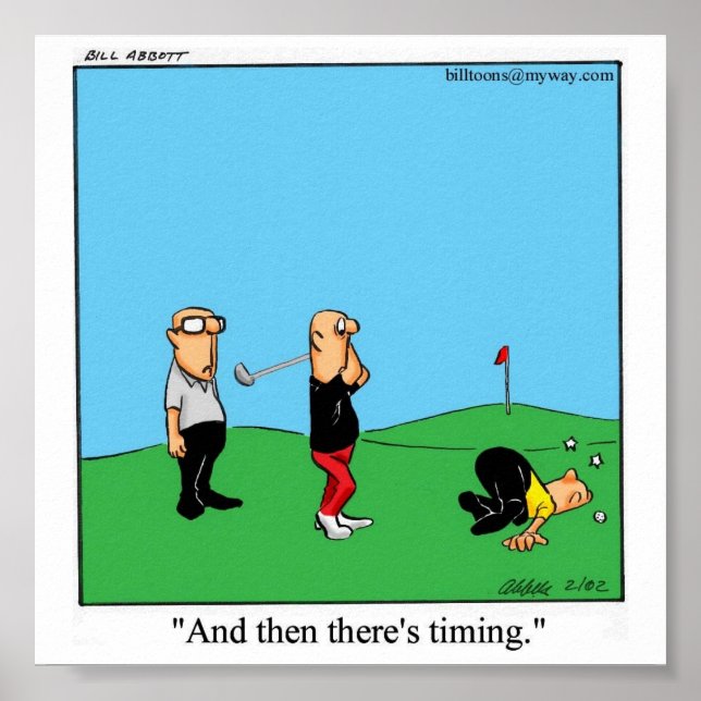 Funny Golf Humour Poster Cadeau (Devant)