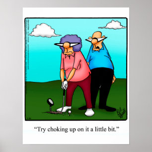 Funny Golf Humour Poster Cadeau