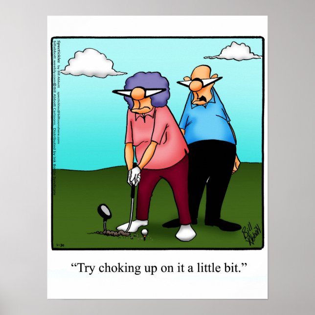 Funny Golf Humour Poster Cadeau (Devant)