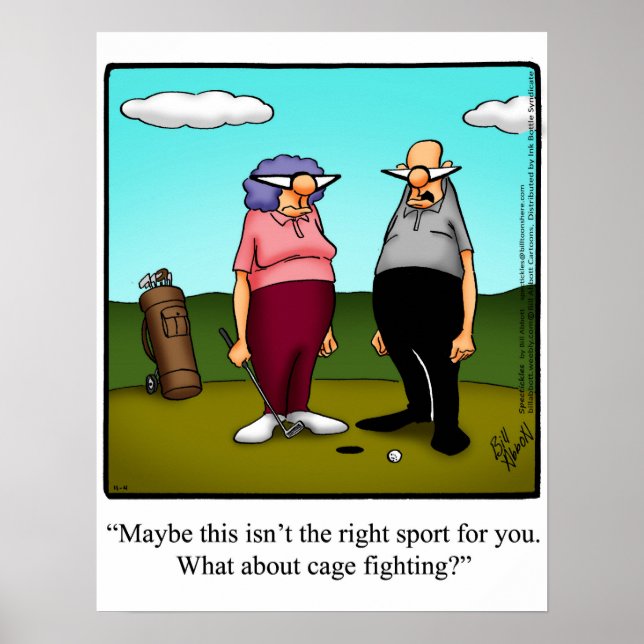 Funny Golf Humour Poster Cadeau (Devant)