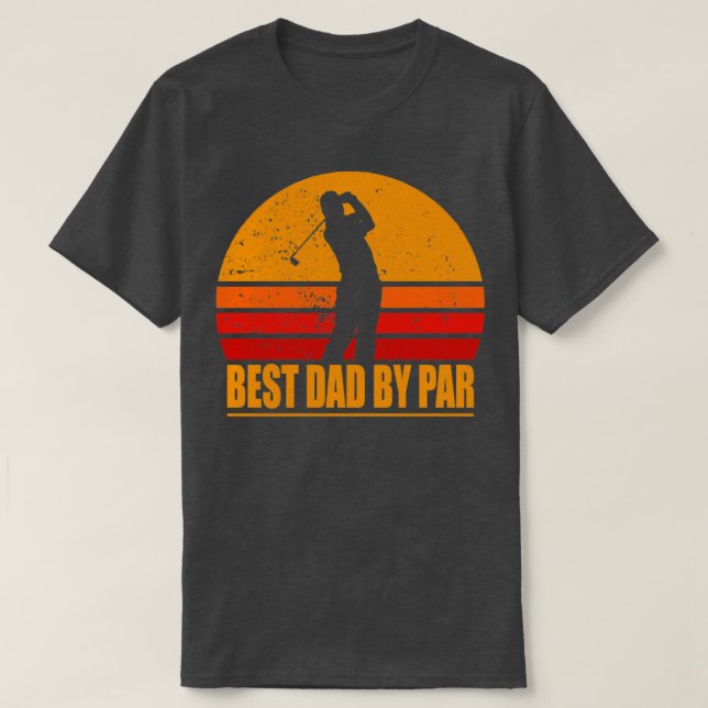 Funny Golf Meilleur Papa Par TShirt (Design devant)