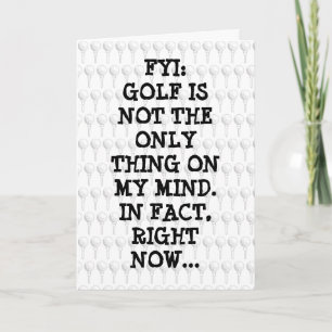 Funny Golf Romantique Carte Saint Valentin