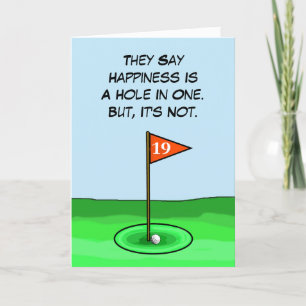 Funny Golf Trou 19 Carte Anniversaire
