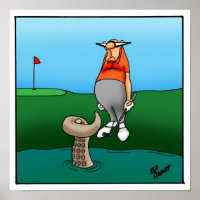 Funny Golfer Humour Poster Cadeau