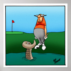 Funny Golfer Humour Poster Cadeau