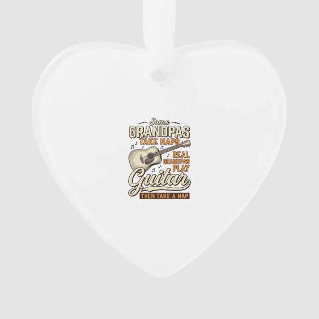 Funny Grandpa Guitar Vintage Engraving Shirt Desig (devant)