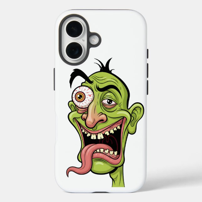 Funny Green Zombie Caricature coque iphone (Verso)