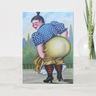 FUNNY GROG BUTT FEMME HEUREUSE CARTE D'ANNIVERSAIR