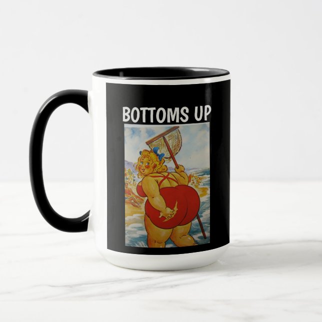 FUNNY gros cul fille de plage COFFEE MUG (Gauche)