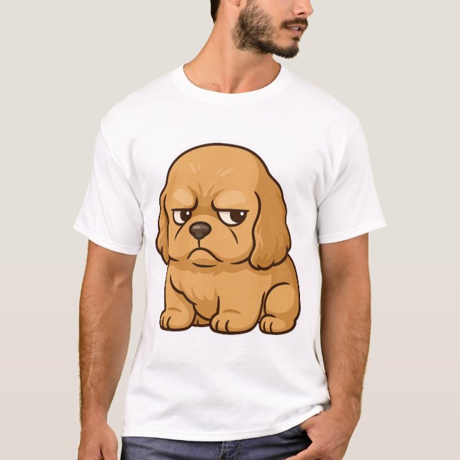 Funny Grumpy Dog Personalized Gift Custom T-shirt (Devant)
