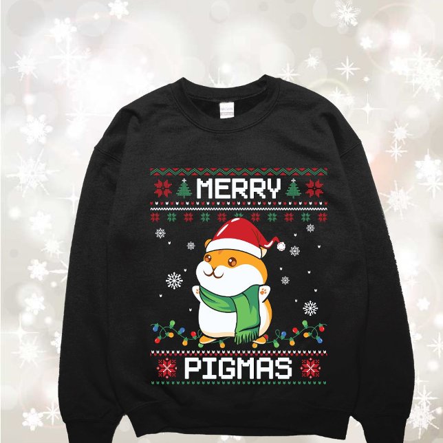 Funny Guinée porc Ugly Sweater Sweatshirt (Créateur téléchargé)