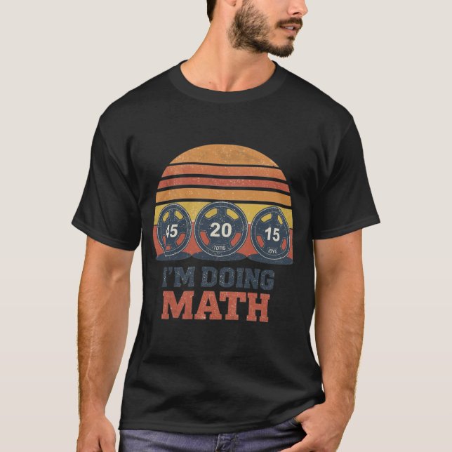 Funny Gym Math Man T-Shirt  (Devant)