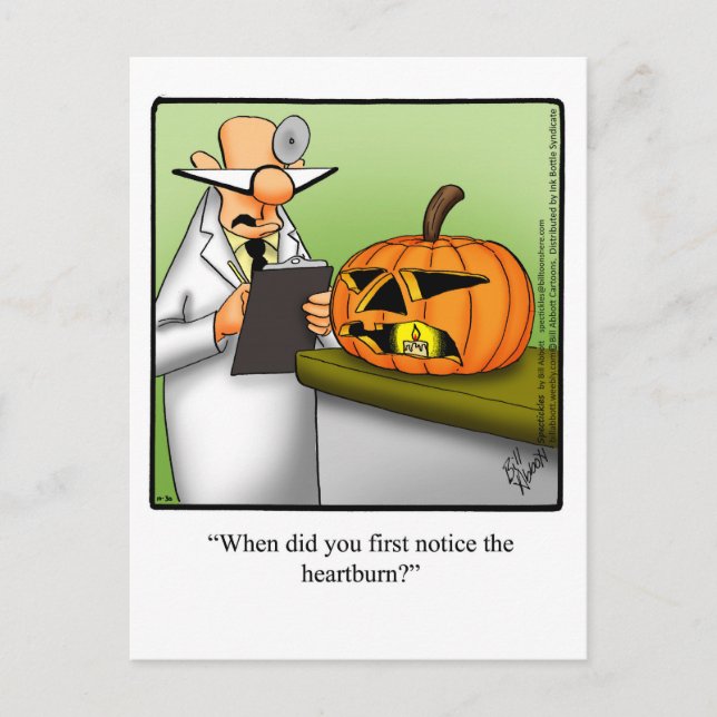 Funny Halloween Citrouille Humour carte postale (Devant)