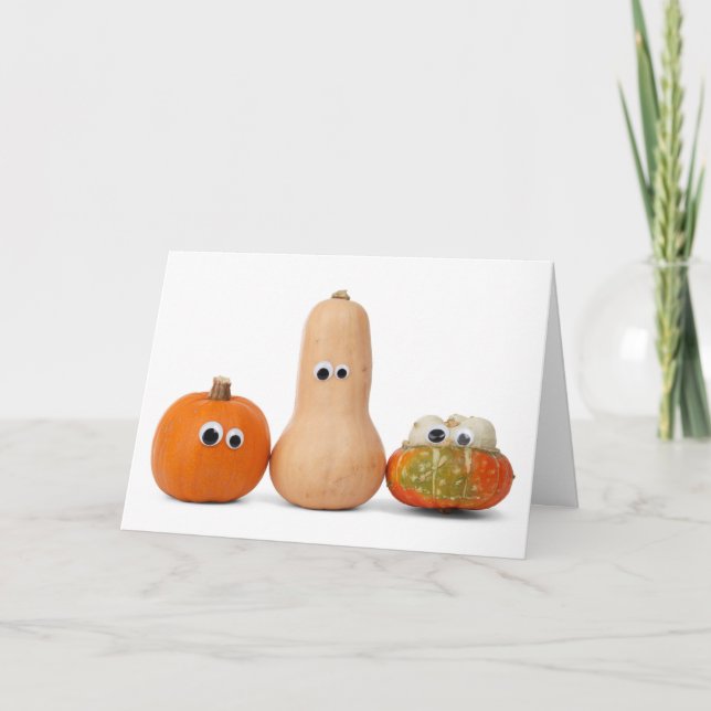 Funny Halloween Citrouilles carte de voeux personn (Devant)