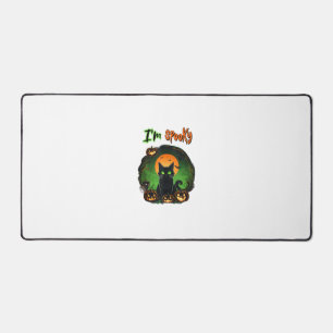 Funny Halloween Éffrayant Chat noir Citrouille Cha