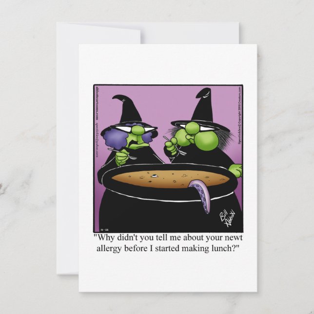 Funny Halloween Humour Carte de voeux (Devant)