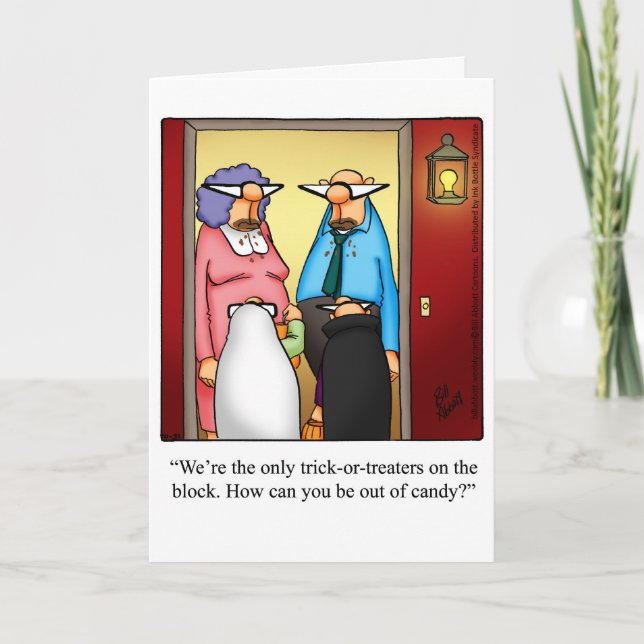 Funny Halloween Humour Carte de voeux (Devant)