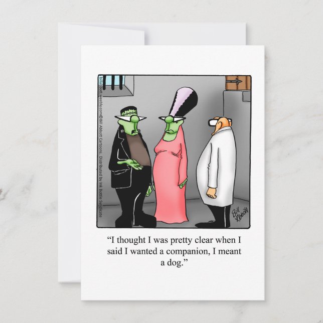 Funny Halloween Humour Carte de voeux (Devant)
