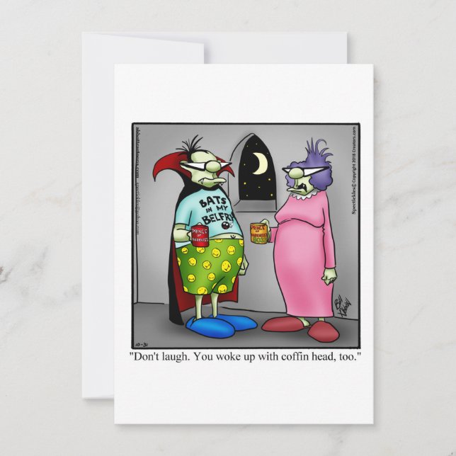 Funny Halloween Humour Carte de voeux (Devant)