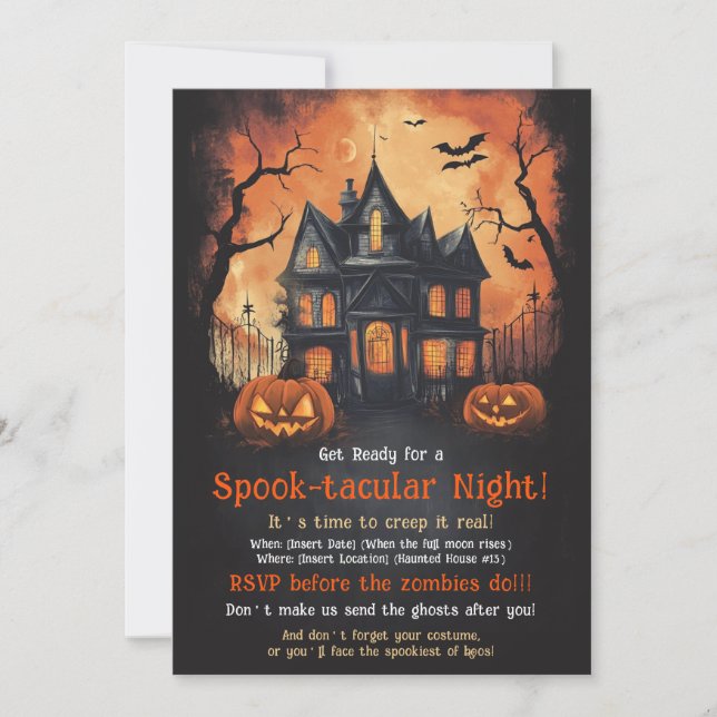 FUNNY Halloween Party Invitation (Devant)