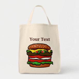Funny Hamburger Grocering Sac fourre-tout