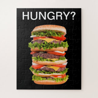 Funny Hamburger Thème Grosse Pièces Puzzle