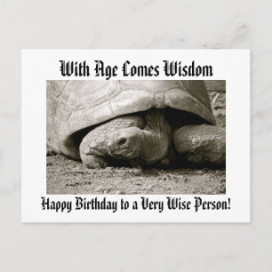 Funny Happy Birthday Carte postale avec vieille to