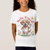 Funny Happy Dog Kids T-Shirt - Joli Chien de Carto