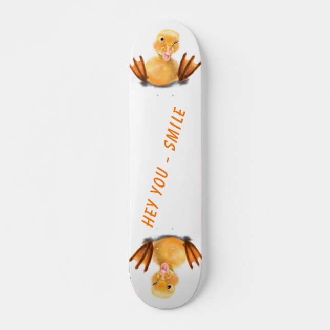 Funny Happy Duck Skateboard - Smile (Devant)