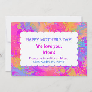 Funny Happy Mothers Day Aquarelle personnalisée