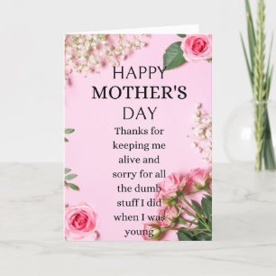 Funny Happy Mother's Day, merci de m'avoir gardée