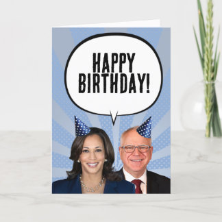 Funny Harris Walz Carte d'anniversaire