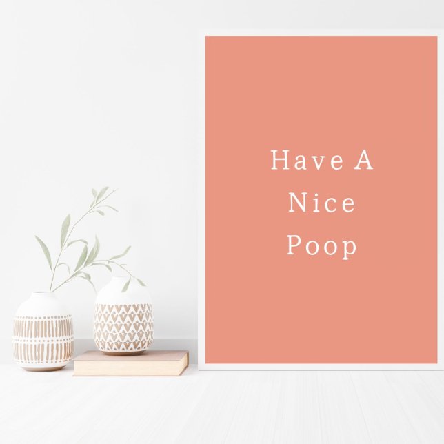 Funny Have A Nice Poop Bathroom Poster (Créateur téléchargé)