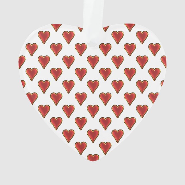 Funny Heart Pattern gold red + your backgr. & (dos)
