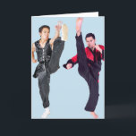 FUNNY HELLO MARTIAL ARTS KARATE GREETING CARTE<br><div class="desc">BONJOUR "SALUT !" CARTE KARATE</div>