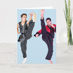 FUNNY HELLO MARTIAL ARTS KARATE GREETING CARTE