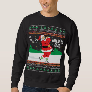 Funny Ho Ho Ho Ugly Père Noël Golf Sweat de Noël J