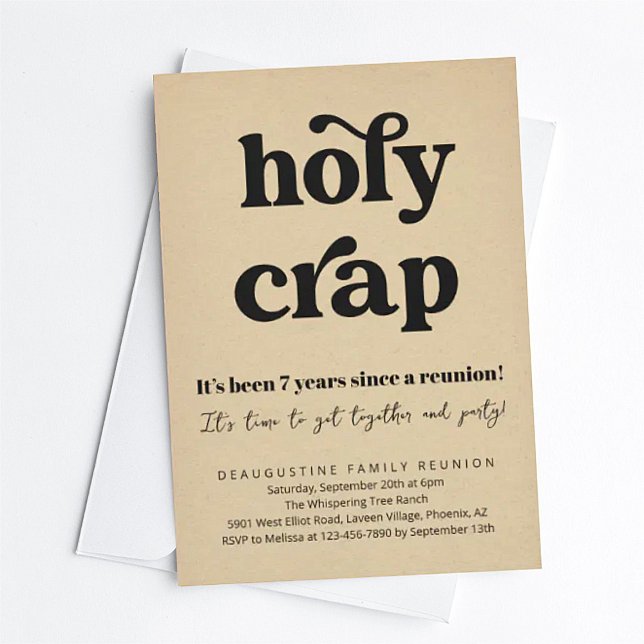 Funny Holy Crap Family Reunion Invitation (Créateur téléchargé)